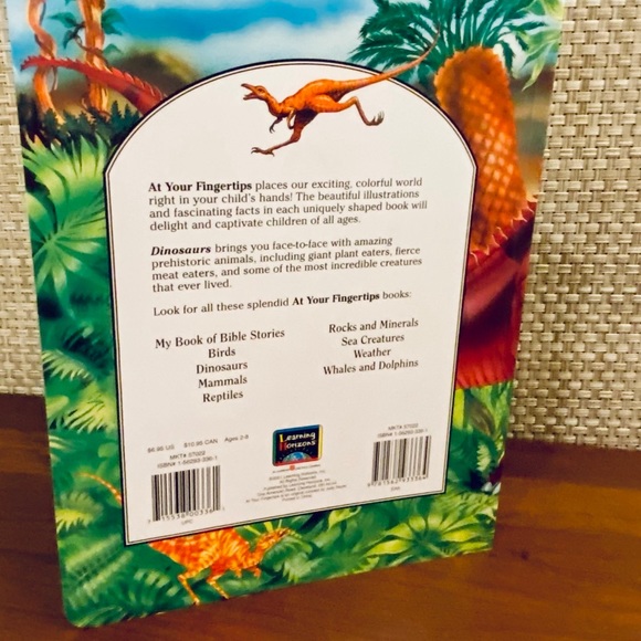 🌟HP🌟VTG Dinosaurs At Your Fingertips Board Book - Picture 4 of 4